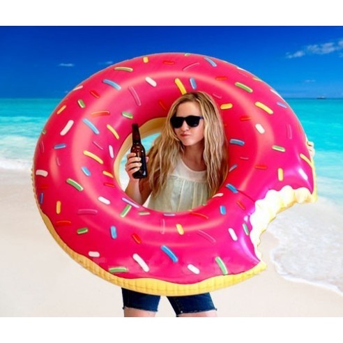 Flotador Hinchable Gigante Donut Rosa