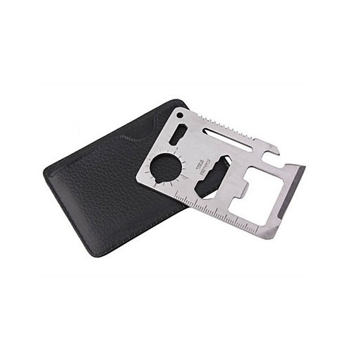 Tarjeta Herramienta Supervivencia 11 en 1 de Acero Inoxidable
