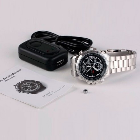 Reloj Espía Acero Resistente Agua 8GB