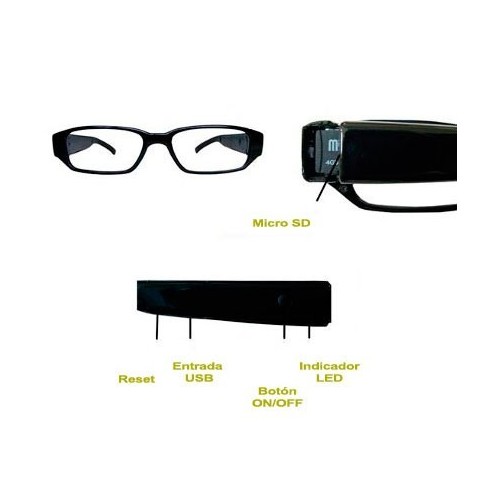 Gafas Espía Profesionales Alta Definición Diseño Slim Micro SD