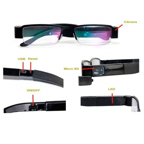 Gafas Espía Profesionales Elegance Alta Definición Micro SD