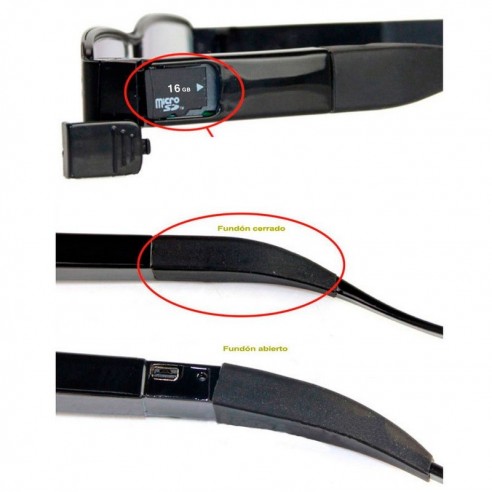 Gafas Espía Profesionales Elegance Alta Definición Micro SD
