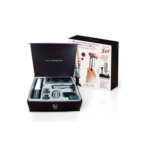 Set Descorchador Eléctrico sin Botones y Bomba Vacío