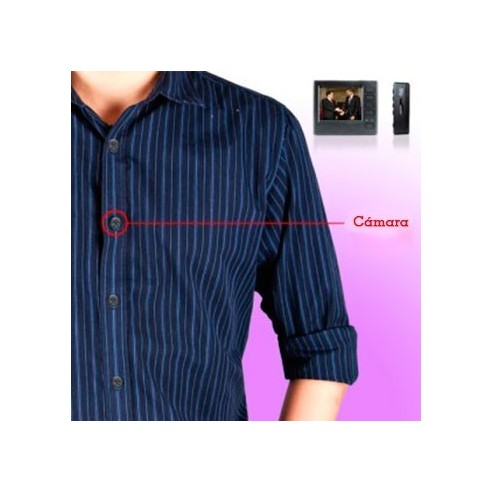 Cámara Oculta Botón Camisa