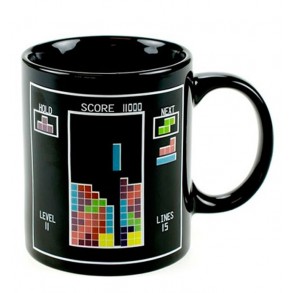 Taza Cambio Color Temperatura Diseño Tetris