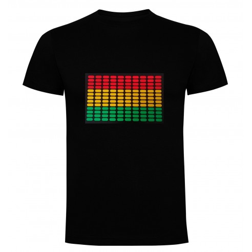 Camiseta Led Ecualizador de 3 Colores