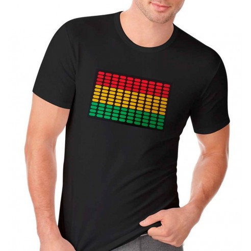 Camiseta Led Ecualizador de 3 Colores