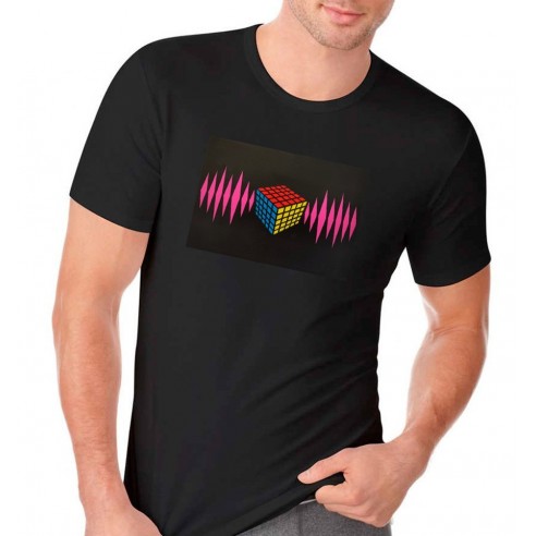 Camiseta Led Cubo Mágico