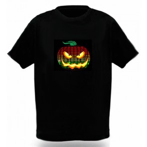 Camiseta Led Calabaza Halloween