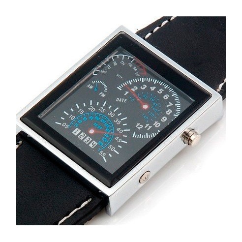 Reloj Led Velocimetro Pulsera Cuero