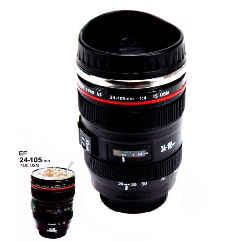 Termo Café Objetivo fotográfico