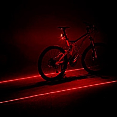 Luz Led con Láser Trasera para Bicicleta