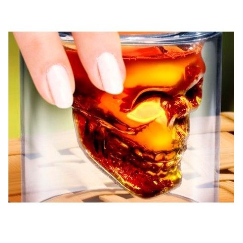 Vaso Chupito Calavera de Cristal