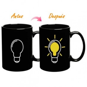Taza Cambio Color Temperatura Diseño Bombilla 2