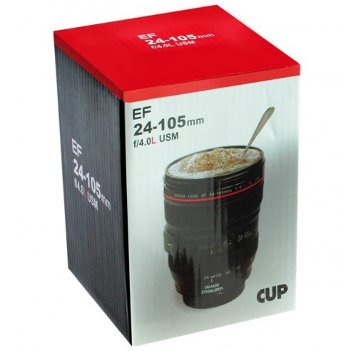 Taza Objetivo Cámara y Bandeja Galletas