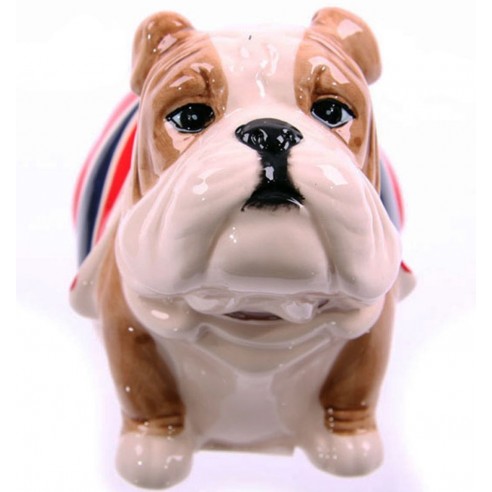 Hucha Perro Bulldog Bandera Reino Unido