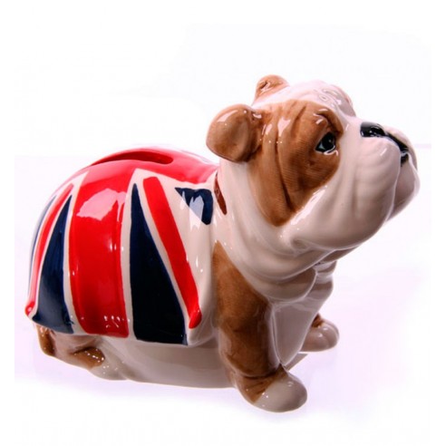 Hucha Perro Bulldog Bandera Reino Unido