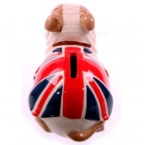 Hucha Perro Bulldog Bandera Reino Unido