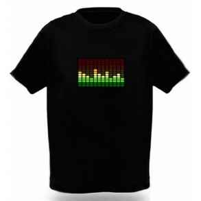 Camiseta Led Ecualizador Ecualiseta Barras