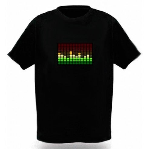 Camiseta Led Ecualizador Ecualiseta Barras