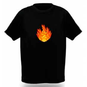 Camiseta Led Llama Fuego