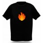 Camiseta Led Llama Fuego