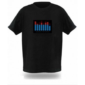 Camiseta Led Ecualizador Ecualiseta  Activación Sonido