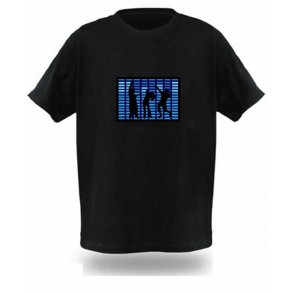 Camiseta Led Modelo Dancing Azul