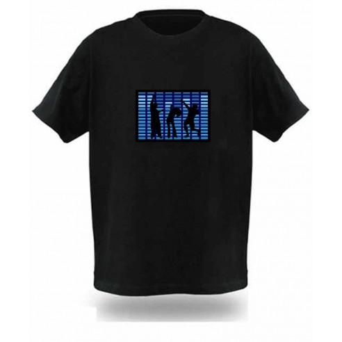 Camiseta Led Modelo Dancing Azul