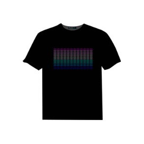 Camiseta Led Ecualizador Ecualiseta Panel Tonos Azules 2