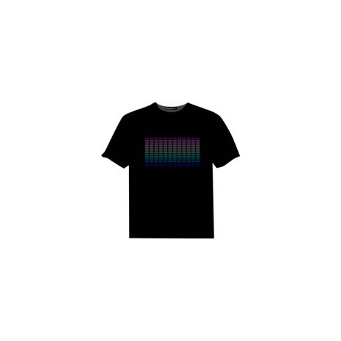 Camiseta Led Ecualizador Ecualiseta Panel Tonos Azules