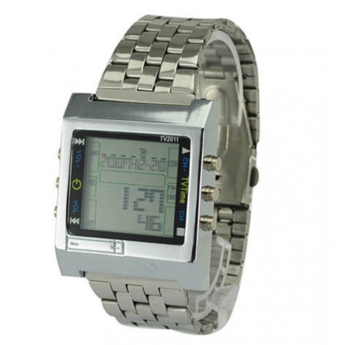 Reloj con Mando a Distancia para TV Metálico