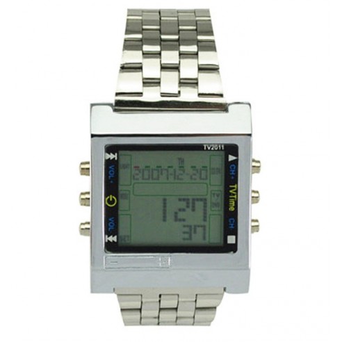 Reloj con Mando a Distancia para TV Metálico