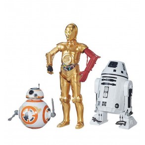 Pack 3 Figuras Droides BB-8, C-3PO, RO-4LO