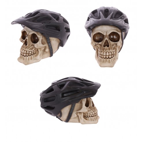 Calavera con Casco de Ciclista