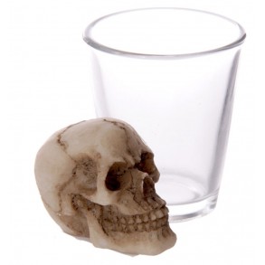 Chupito de Cristal con Calavera