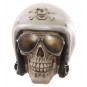 Hucha Calavera con Casco y Gafas de Sol