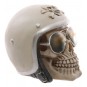 Hucha Calavera con Casco y Gafas de Sol
