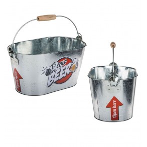 Cubo Metal Ovalado Bebidas Frías 2