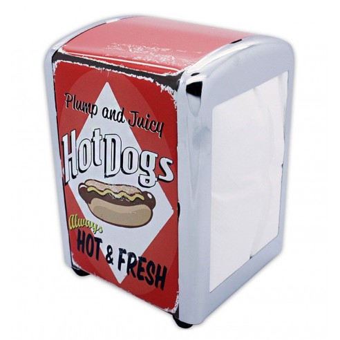 Servilletero Retro Metál Hot Dogs