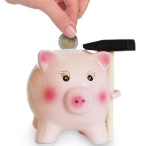 Hucha Cerámica Cerdito con Martillo 2