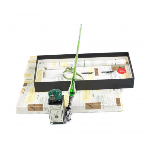 Conjunto de escritura pluma Cristal Murano
