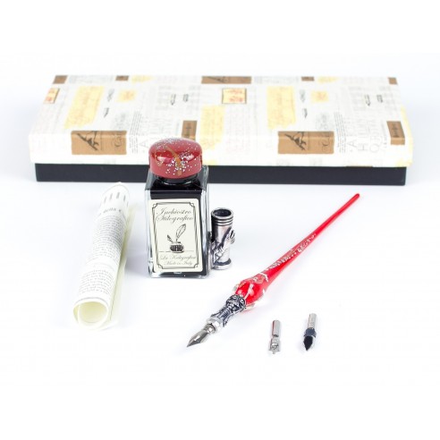 Conjunto de escritura pluma Cristal Murano