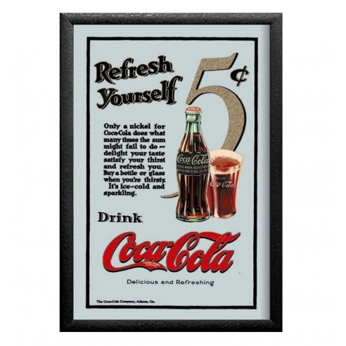 Cuadro Espejo Coca-Cola 5 céntimos