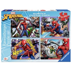 Set 4 Puzzles Spiderman Marvel 4x100 piezas