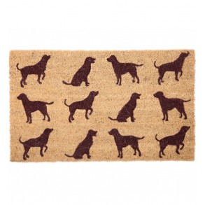 Felpudo Fibra Coco Siluetas Perros