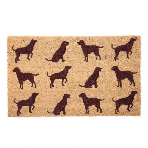 Felpudo Fibra Coco Siluetas Perros