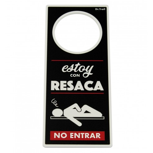 Colgador Pomo Alcohol Estoy con Resaca