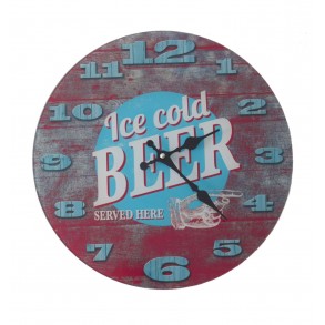 Reloj de Pared de Vidrio Cold Beer