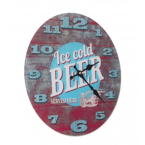 Reloj de Pared de Vidrio Cold Beer